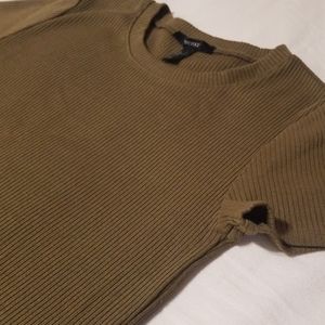 Olive Green short sleeve fitted shirt